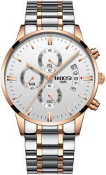 Nibosi Ceas barbatesc de mana Nibosi Quartz Casual Elegant Fashion Analog Argintiu Auriu Ceas