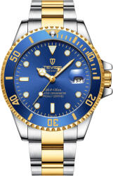 Tevise Ceas de mana barbatesc Tevise Mecanic Automatic Luxury Elegant Fashion Analog Argintiu Albastru Ceas