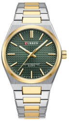 Curren Ceas barbatesc Curren Casual Analog Quartz Business Fashion Indici luminosi Auriu Verde Ceas