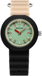 SANDA Ceas Copii Sanda 9108 Negru-Kaki , Design Fashion, Analog, Rezistent la Apa 3ATM Ceas