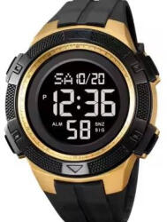 Skmei Ceas de mana barbatesc Skmei Casual Digital Lumina de fundal Sport Afisare data Alarma Negru Auriu Ceas
