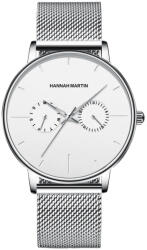 Hannah Martin Ceas de mana barbatesc Hannah Martin Elegant Casual Fashion Quartz Analog Cronograf Argintiu Ceas