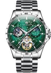 OLEVS Ceas barbati Olevs Analog Mecanic Automatic Business Otel Argintiu Verde Ceas
