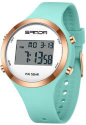 SANDA Ceas Copii Sanda 2147 Verde , Design Luxury, Digital, Rezistent la socuri, Rezistent la Apa 5ATM Ceas