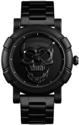 Skmei Ceas barbatesc Craniu Analog Quartz Otel Negru Ceas