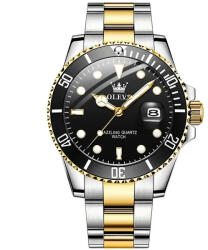 OLEVS Ceas barbatesc Olevs Elegant Analog Quartz Fashion Business Argintiu Negru Ceas