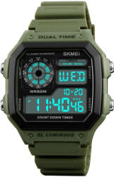 Skmei Ceas barbati Skmei Sport Multifunctional Digital Alarma Casual Army Verde Ceas