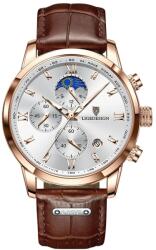 LIGE Ceas barbatesc Lige Elegant Clasic Piele Otel Quartz Analog Data Ceas