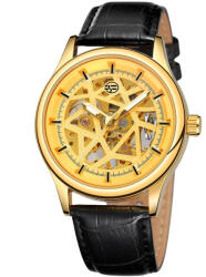 Forsining Ceas barbatesc Forsining Mecanic Automatic Auriu Skeleton Piele Business Elegant Ceas