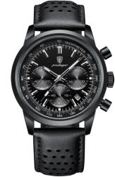 OLEVS Ceas barbatesc Olevs Quartz Analog Piele Cronograf Casual Negru Ceas