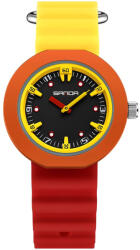 SANDA Ceas Copii Sanda 9108 Rosu-Galben , Design Fashion, Analog, Rezistent la Apa 3ATM Ceas