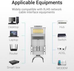 Vention CSATLAKOZÓ FTP (Cat. 7 , RJ45, átlátszó) 10db, Vention (IDER0-10)