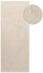 Hanse Home Világos natúr színű kézi szövésű gyapjú futószőnyeg 80x200 cm Eleni Natural White - Hanse Home