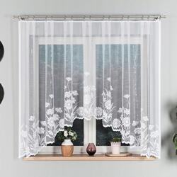 Markizeta Jacquard függöny, 300×160cm, Aralia, fehér, virágmintás (5111)