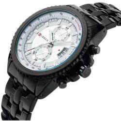 Curren M8082 fekete férfi karóra, fehér számlappal. 471-1oc