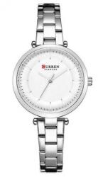 Curren C9054L ezüst színű női karóra, fehér számlappal