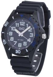 Q&Q fekete szíjas, fekete számlapos uniszex karóra 365-1oc