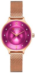 Curren C9036L lila számlapos, rózsaarany szíjas női karóra