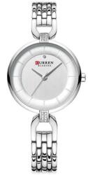 Curren Ezüst szíjas női karóra, ezüst számlappal. C9052L