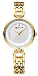 Curren Arany szíjas női karóra, ezüst számlappal. C9052L