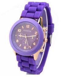 Geneva szilikon szíjas karóra. Lila 90oc