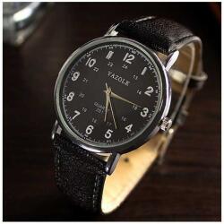 Yazole 281 férfi karóra, fekete számlappal, fekete szíjjal. 169oc