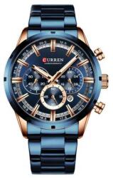 Curren Kék színű férfi karóra, kék számlappal, Chronograp 8355