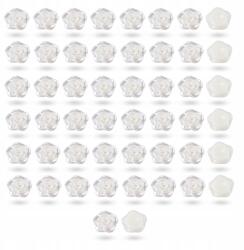 MIXFORM Abs műanyag gyöngykaboson, virágos, bézs, 12x11.5x4mm, 25g~90db (13WB29543)