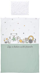 Lorelli 3 részes ágynemű garnitúra - Happy Friends Mint - aprotalpak - 8 990 Ft