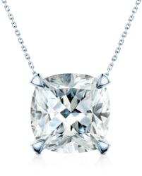 SAVICKI Colier aur alb 585 diamant alb de laborator 0.5 ct tăietură pernă 48 cm