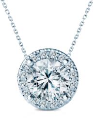 SAVICKI Colier aur alb 585 diamant alb de laborator 0.5 ct 45 cm - savicki - 5 330,00 RON