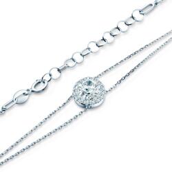 SAVICKI Brățară Celebrity din aur alb 585 cu diamant alb de laborator 0.5 ct 18+3 cm - savicki - 4 899,00 RON