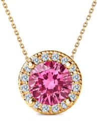 SAVICKI Colier aur 585 cu diamant roz de laborator 0.5ct 45 cm - savicki - 7 248,00 RON