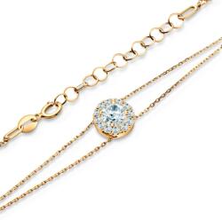 SAVICKI Brățară Celebrity din aur 585 cu diamant alb 0.14 ct 18+3 cm