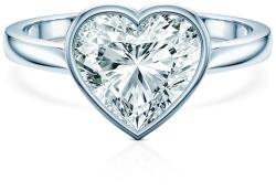 SAVICKI Inel de logodnă Pure: aur alb, diamant de laborator, tăietură inimă - savicki - 14 237,00 RON