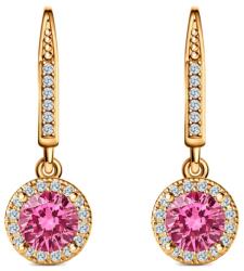 SAVICKI Cercei This is Love: aur galben, diamante roz de laborator, diamante de laborator