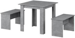 Vicco Sentio - modern étkezőszett két paddal, kompakt kialakítással, beton