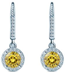 SAVICKI Cercei This is Love: aur alb, diamante galbene de laborator, diamante de laborator - savicki - 11 949,00 RON