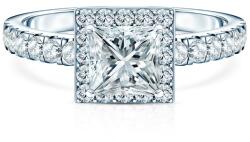 SAVICKI Inel de logodnă This is Love: aur alb, diamant de laborator cu tăietură princess