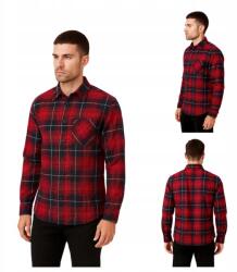 Captain Mike Férfi kockás flanel ing, piros-fekete, Captain Mike, Size 3XL, pamut (310006782)