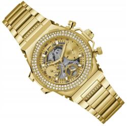 GUESS Női Elegáns Arany Karóra Guess Fusion GW0552L2 Strasszokkal Díszítve (zegarek damski modowy fashion)