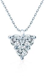 SAVICKI Колие от бяло злато 585, бели лабораторни диаманти, 0, 09К, 45 см