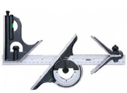 INSIZE Set echer combinat 4 piese INSIZE, rigla 300 mm, echer 45 90 , raportor 0-180 , cap centrare (2278-180) Vinclu