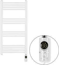 Welland Welland Lux fehér elektromos törölközőszárító radiátor 500 x 1000mm digitális termosztáttal | Készletről gyors kiszállítással. CN + C-type (CN1000500WL-AF-T-I-W-400W)