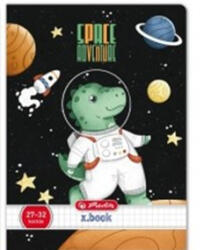 Herlitz Space Adventure kockás füzet, Dino (A5/27-32) (H_2025__400200761_1)