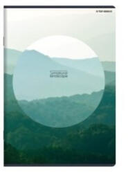  Unnatural landscape vonalas füzet, matt fóliás - lakkozott, A5/60 lap, Zöld (H_2025_400182437_zold)