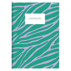 Herlitz Matt fóliás 60 lapos füzet, Zöld zebra, vonalas (A5/60 lap) (H_2025_400183667_z)