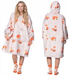  Takaró Pulóver, Oversize, XXL, Róka, zokni, fürdőköpeny
