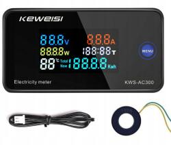Keweisi Voltmérő Áramfogyasztás Mérő Energiamérő KWS-AC300-100ACI (KWS-AC300-100A)