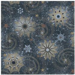  Karácsonyi Stars And Twirls Navy szalvéta 20 db-os 33x33 cm (PKK048409)